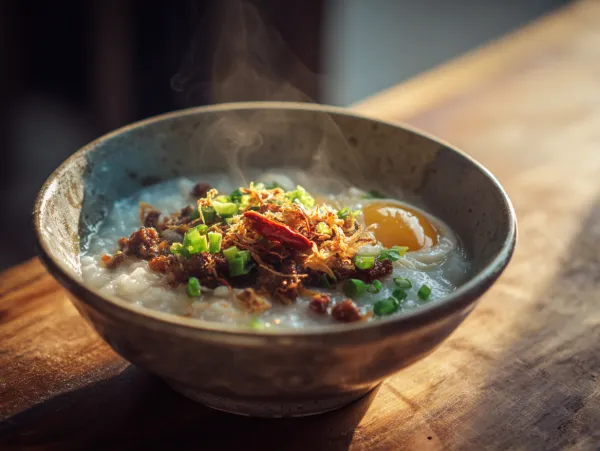 Century Egg Minced Meat Porridge