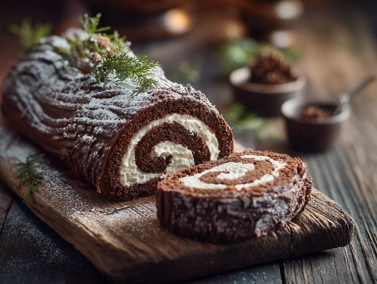 Christmas Log Cake (Yule Log)
