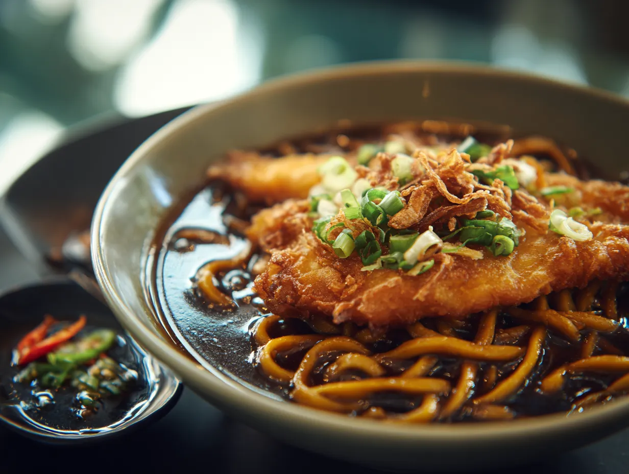 Traditional Lor Mee with Fried Fish