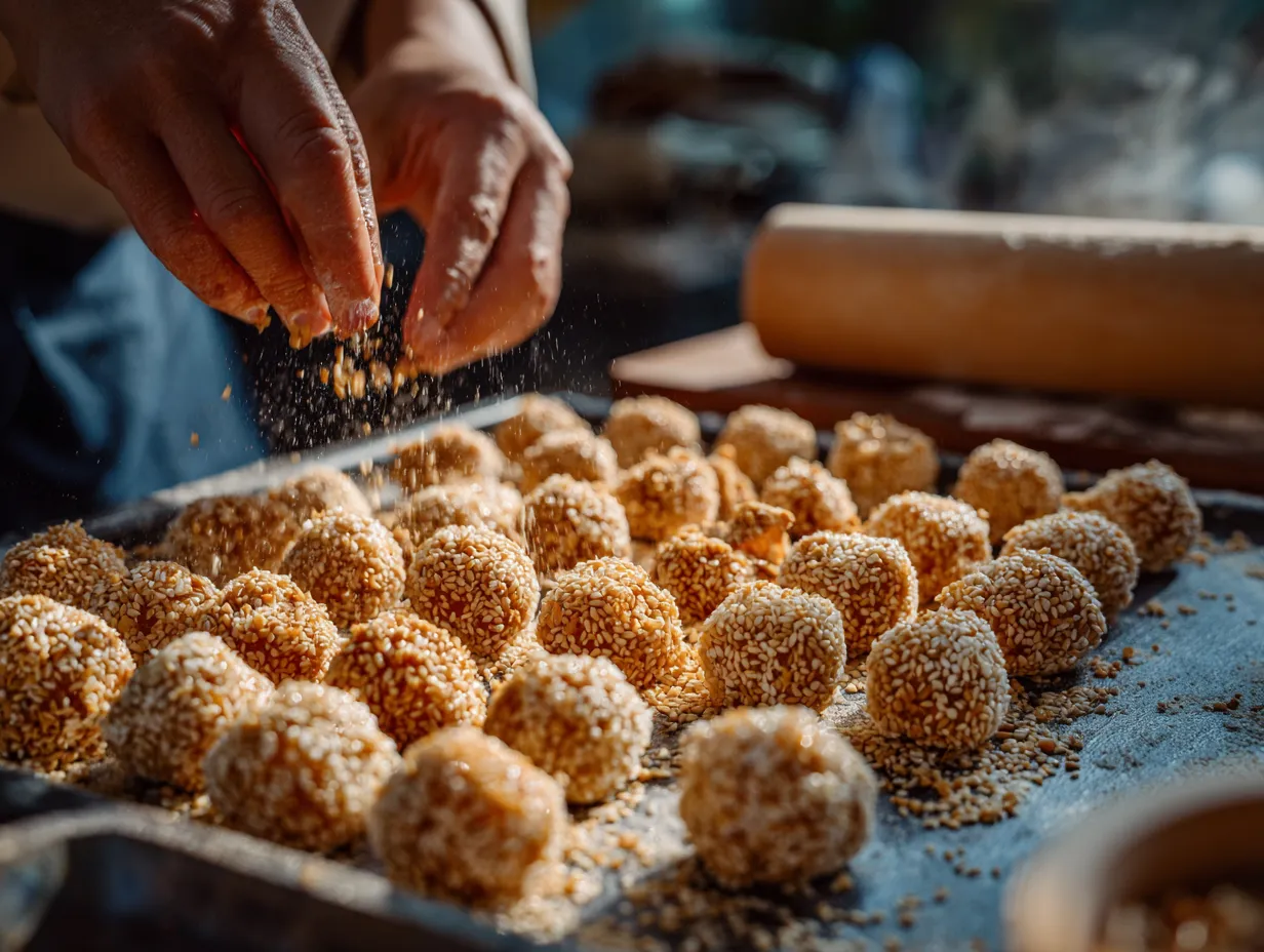 Muah Chee (Peanut Mochi)